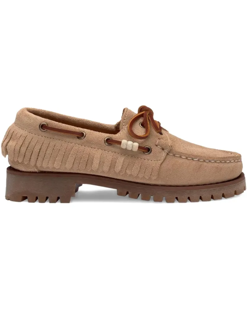 Sebago fringed tie loafers - Nude Nude