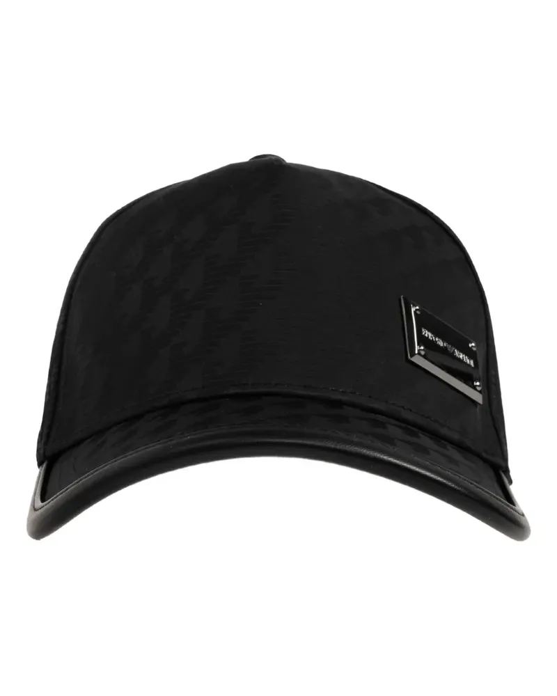 Emporio Armani Baseballkappe mit Logo-Schild - Schwarz Schwarz