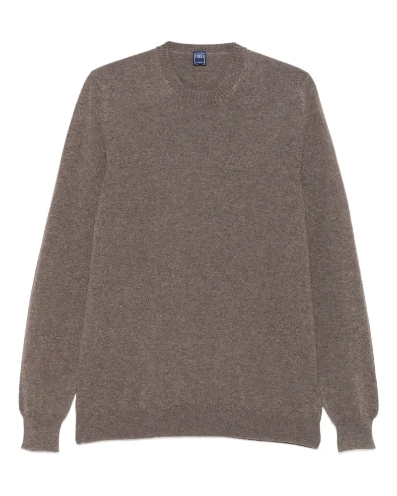 Fedeli Kaschmirpullover mit Rundhalsausschnitt - Braun Braun