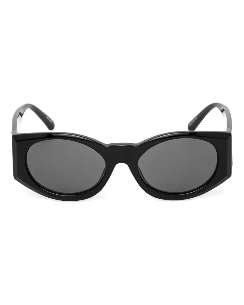 Linda Farrow Sonnenbrille mit ovalem Gestell - Schwarz Schwarz