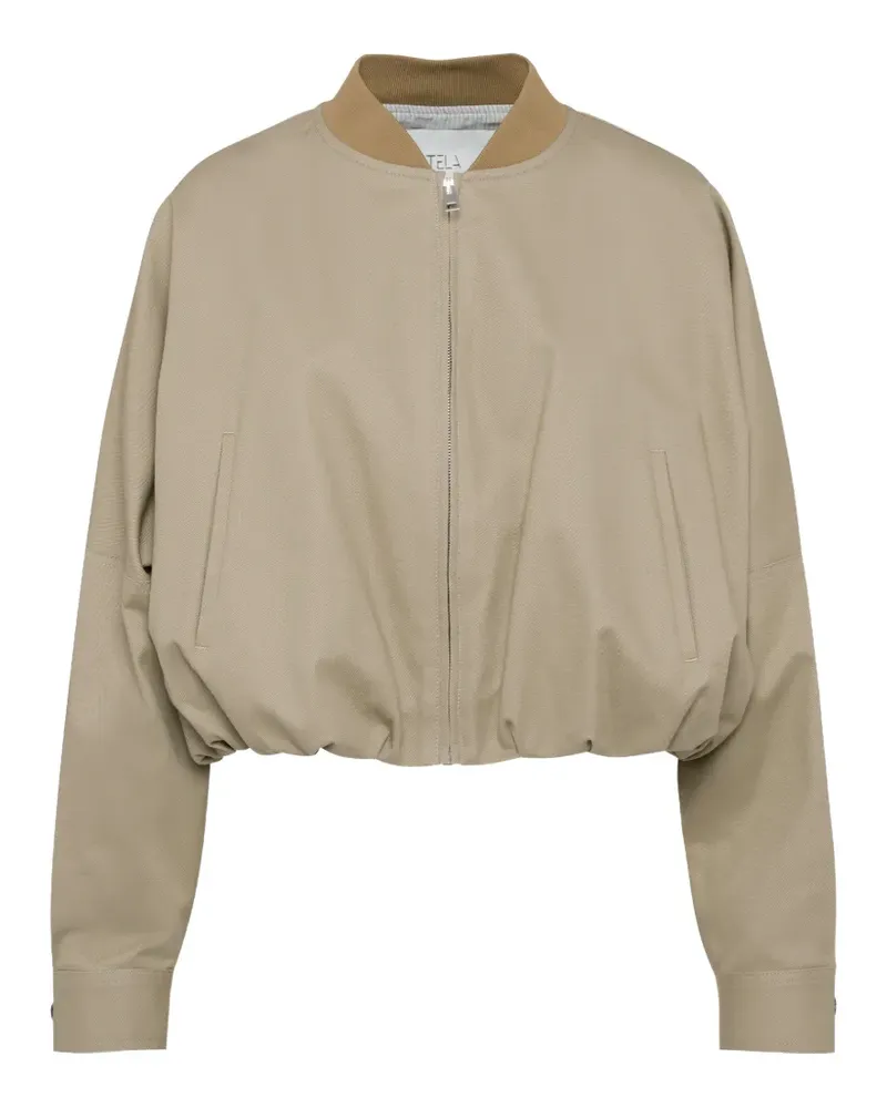 TELA zip-fastening bomber jacket - Nude Nude