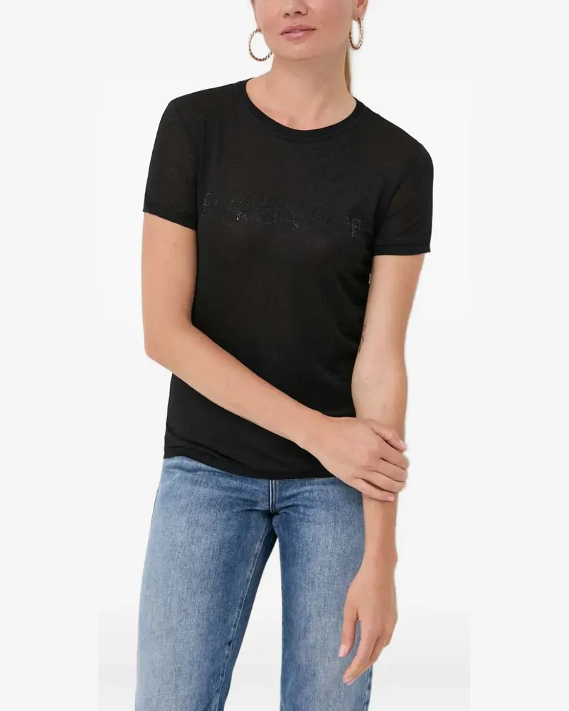 Patrizia Pepe T-Shirt mit Logo-Detail - Schwarz Schwarz