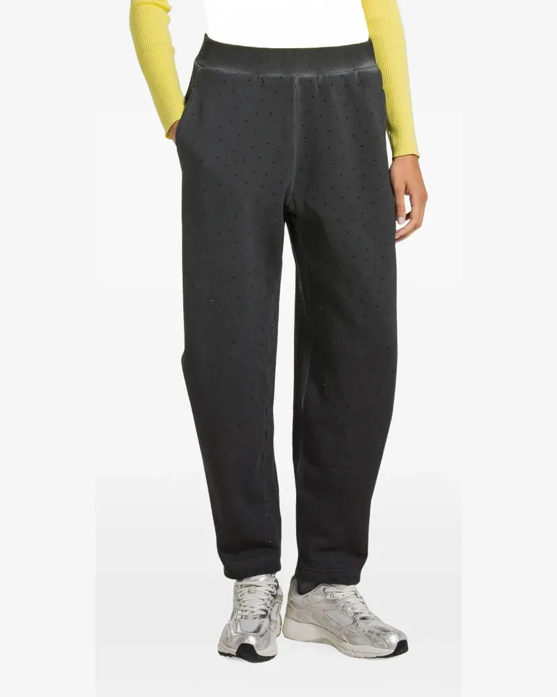 Deha rhinestone-embellished track pants - Schwarz Schwarz