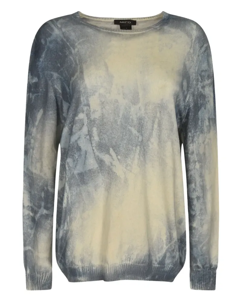 Avant Toi Sweatshirt mit Batik-Print - Nude Nude