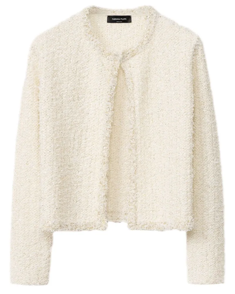 Fabiana Filippi Jacke aus Tweed - Weiß Weiß