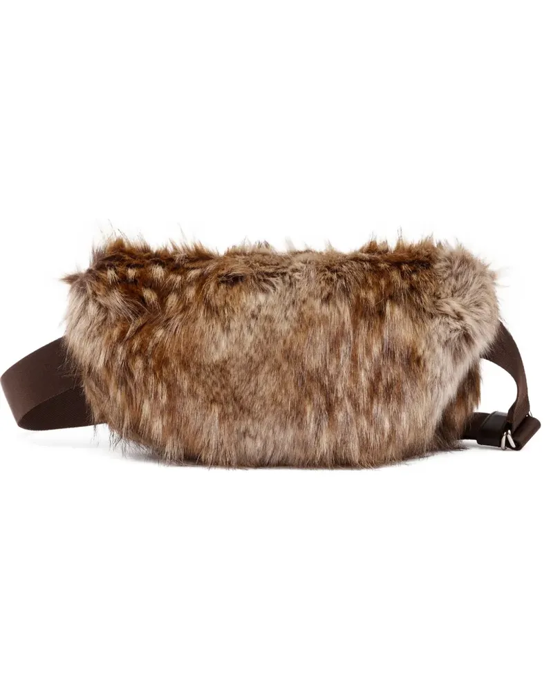 Maison Margiela Gürteltasche mit Faux Fur - Braun Braun