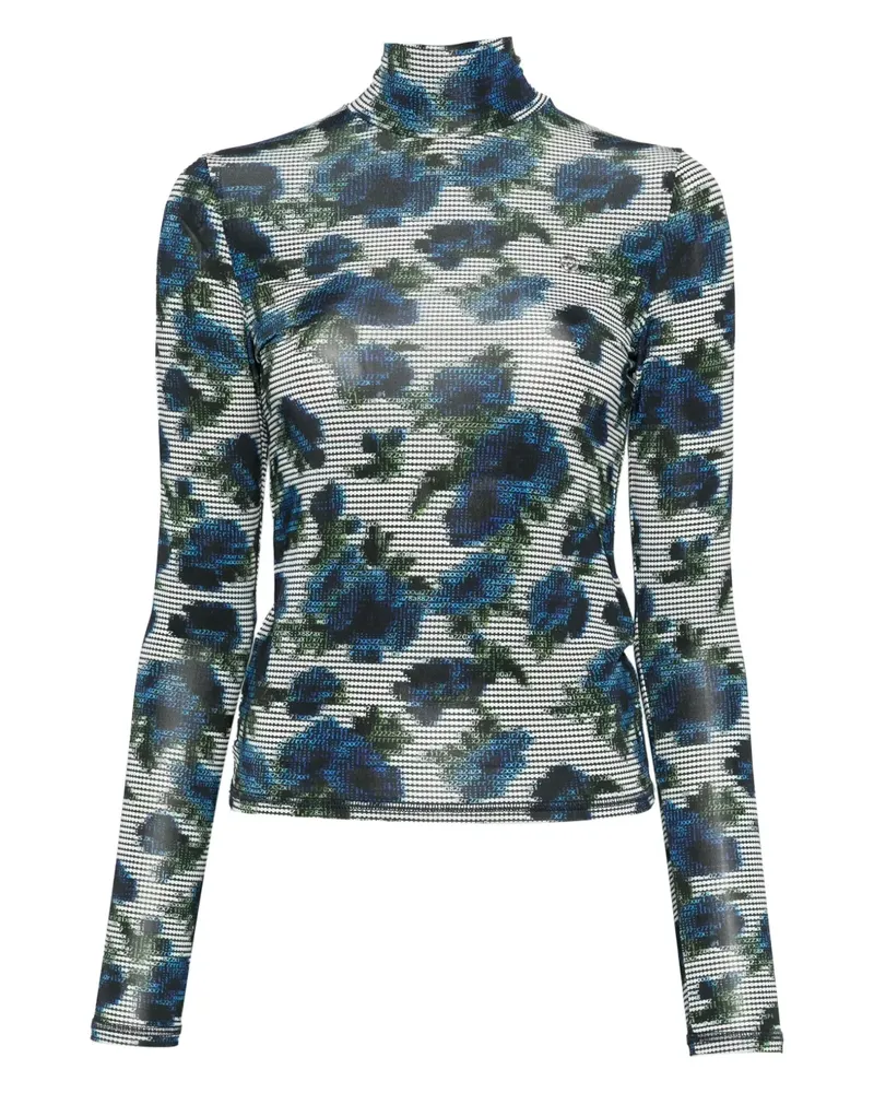 COPERNI Oberteil mit Blumen-Print - Blau Blau