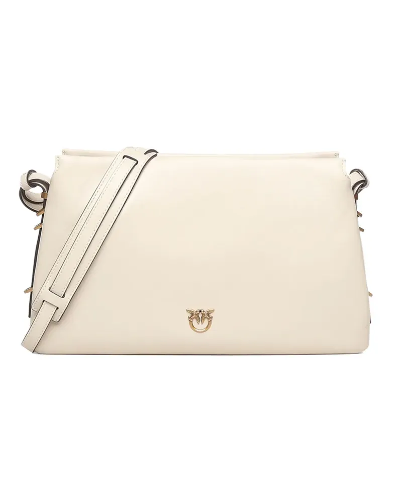 Pinko logo-plaque shoulder bag - Nude Nude