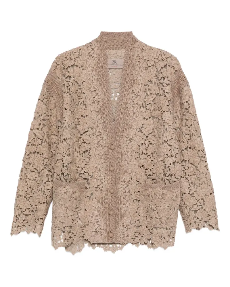 Ermanno Scervino Cardigan aus floraler Spitze - Nude Nude