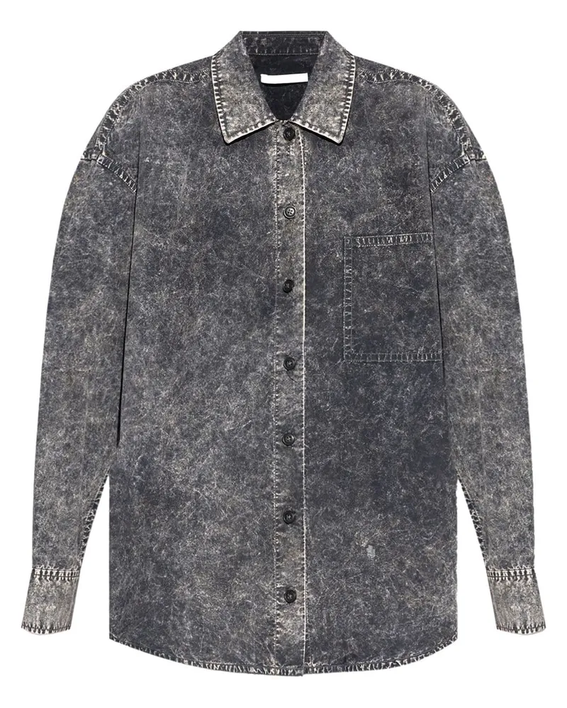 Alexander Wang Hemd mit Acid-Wash-Effekt - Grau Grau