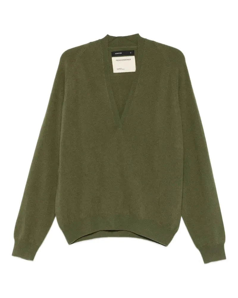 Frenckenberger Pullover mit V-Ausschnitt - Grün Grün