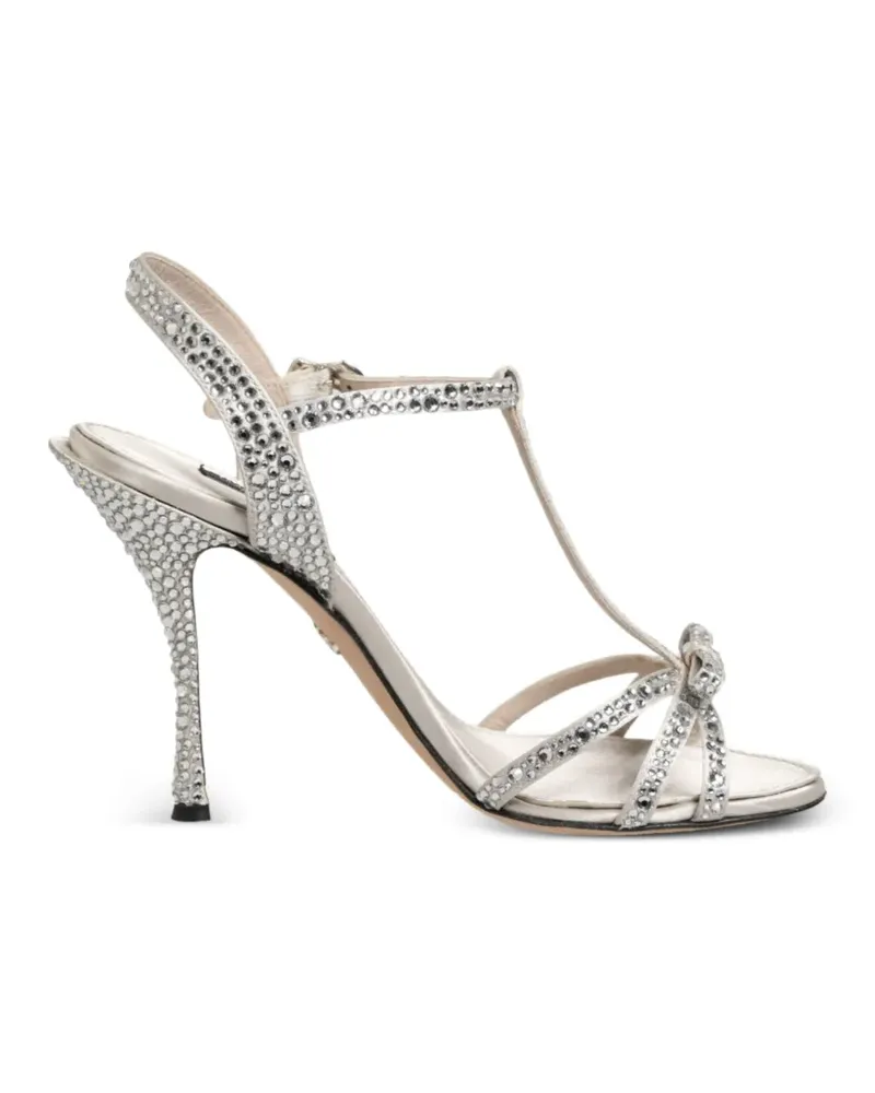 Dolce & Gabbana Keira Sandalen mit Strass - Silber Silber