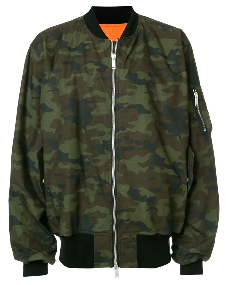 Unravel Bomberjacke mit Camouflagemuster - Grün Grün