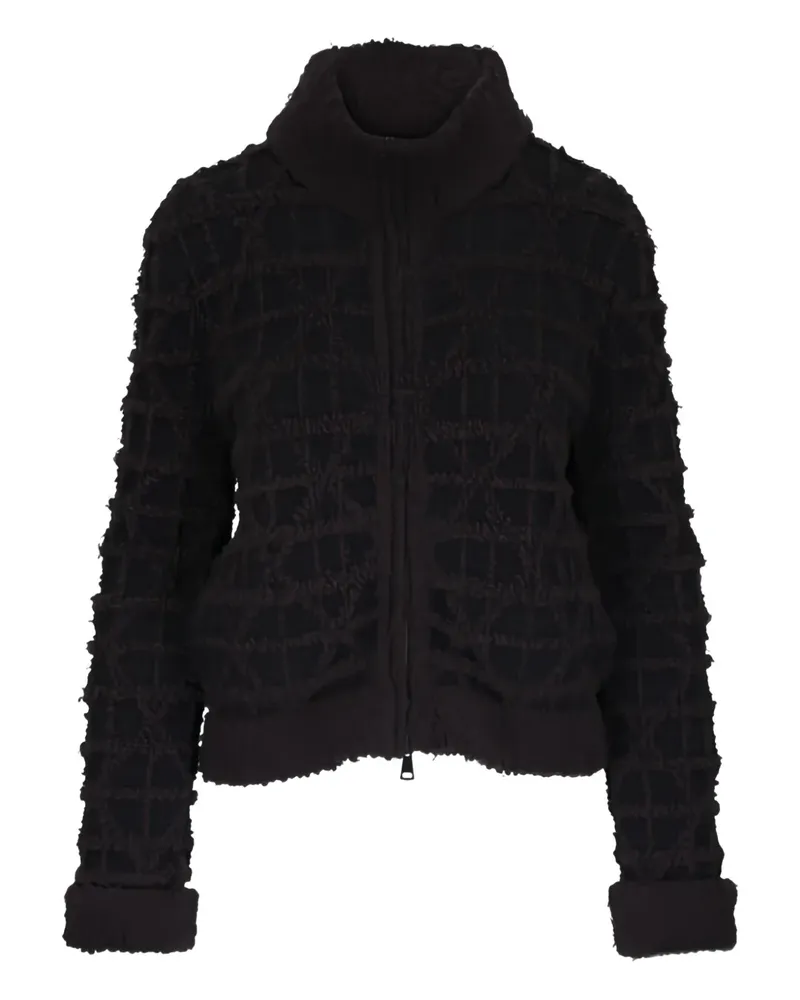 D.EXTERIOR Bouclé-Jacke mit Reißverschluss - Schwarz Schwarz