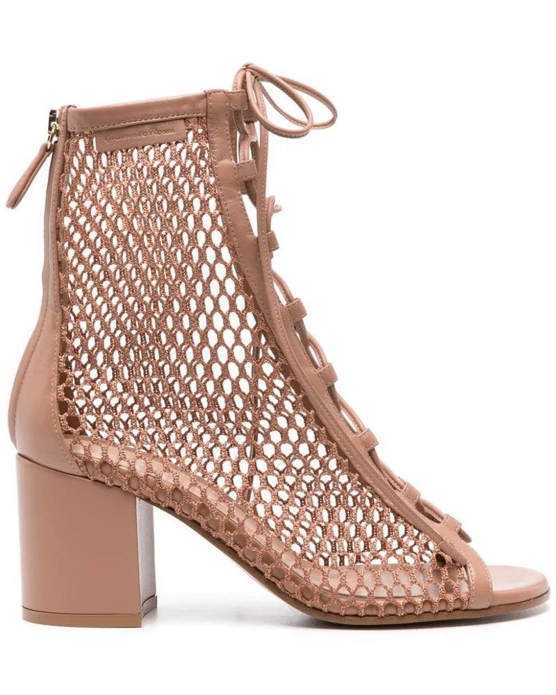 Gianvito Rossi Gestrickte Sandalen - Rosa Rosa