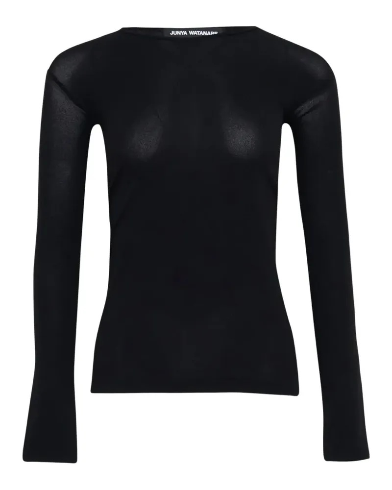 Junya Watanabe long-sleeve stretch top - Schwarz Schwarz