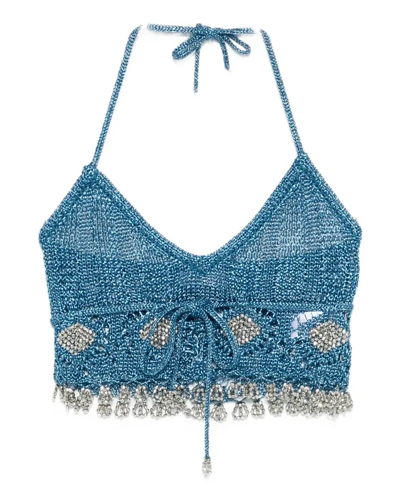 Paco Rabanne Verziertes Neckholder-Top - Gold Gold