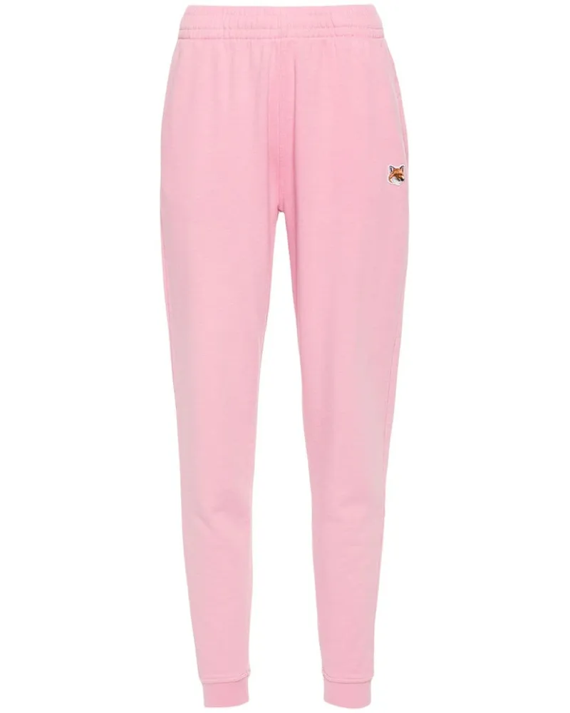 Kitsuné Jogginghose mit Fuchskopf-Applikation - Rosa Rosa