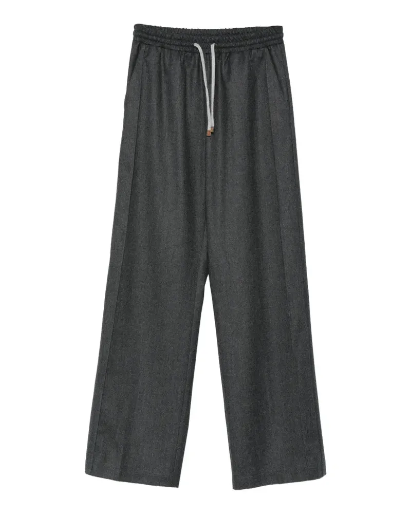 BARBA Weite Hose mit Kordelzug - Grau Grau