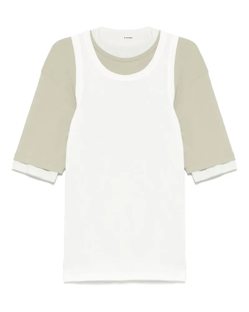 Jil Sander Set aus T-Shirt und Tanktop - Nude Nude