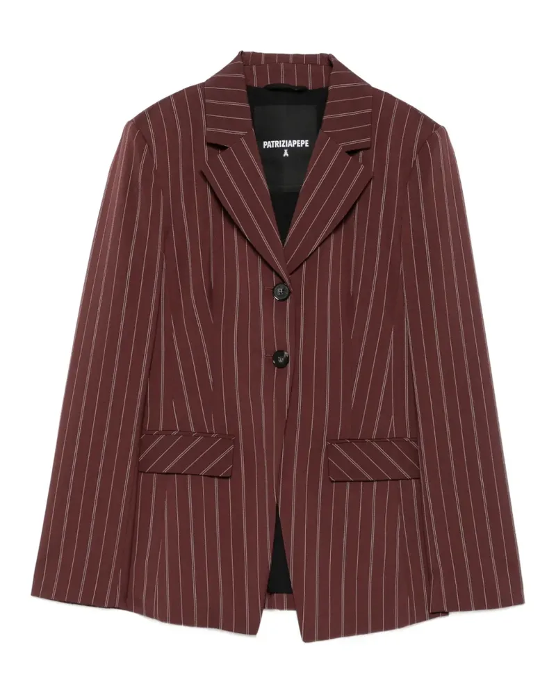 Patrizia Pepe pinstripe-pattern single-breasted blazer - Braun Braun
