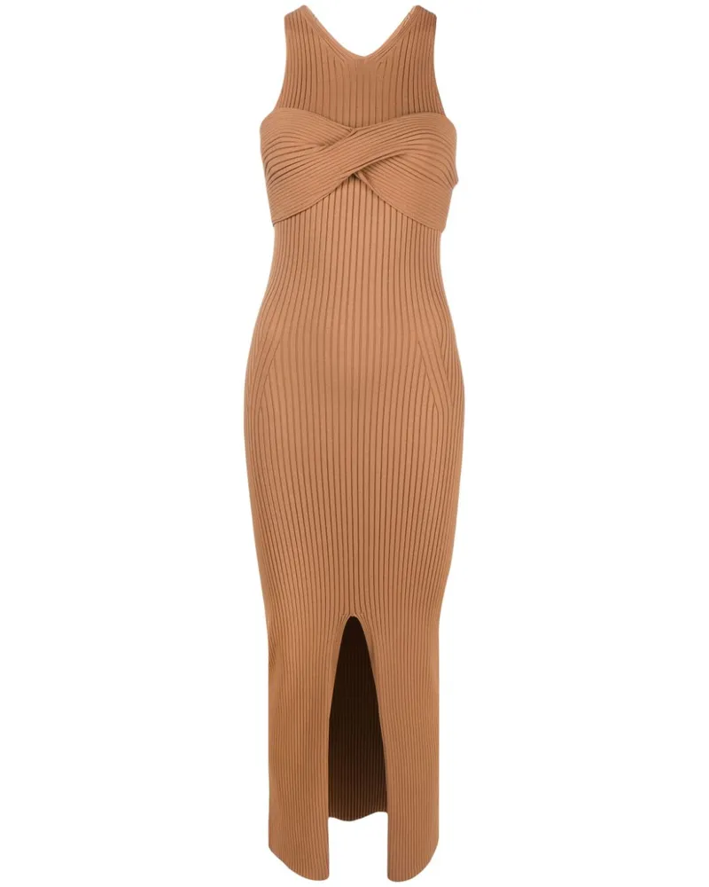 Nanushka Geripptes Hemdkleid - Braun Braun