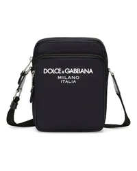 Dolce & Gabbana Schultertasche mit Logo-Print Blau