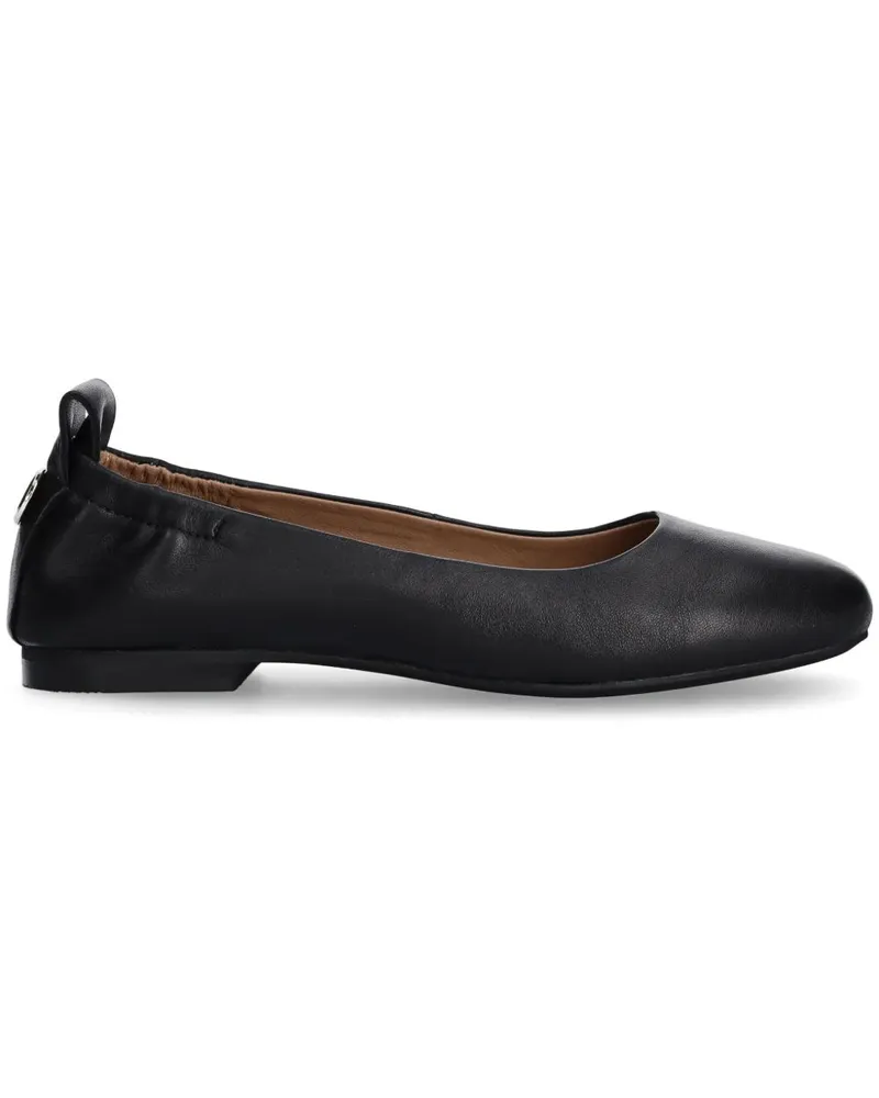 HUGO BOSS Ballerinas mit Logo-Schild - Schwarz Schwarz