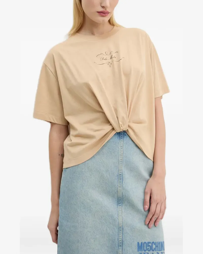 Moschino T-Shirt mit Schriftzug - Nude Nude