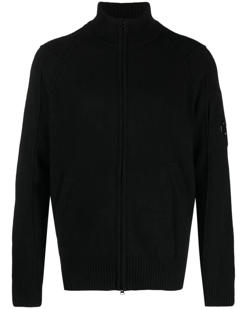 C.P. Company Cardigan mit Linsen-Detail - Schwarz Schwarz