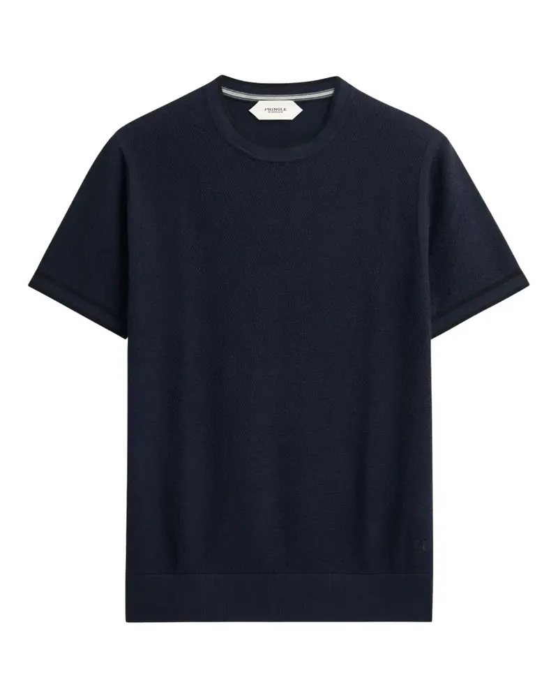 Pringle of Scotland T-Shirt mit Rautenstich - Blau Blau