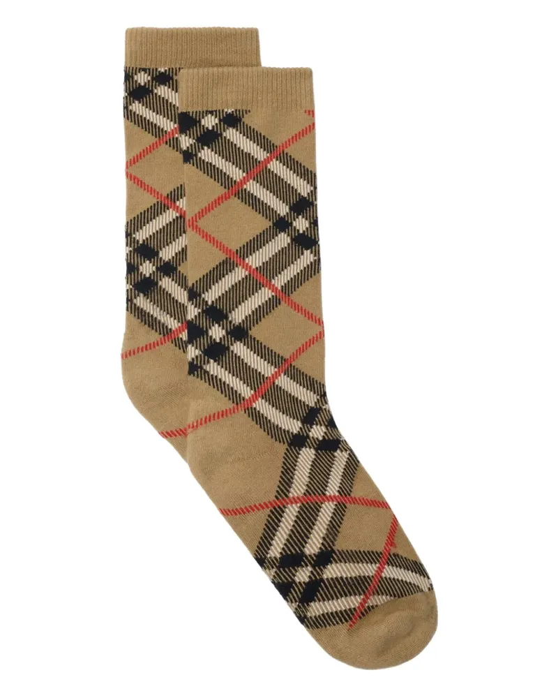 Burberry Socken mit Karomuster - Nude Nude