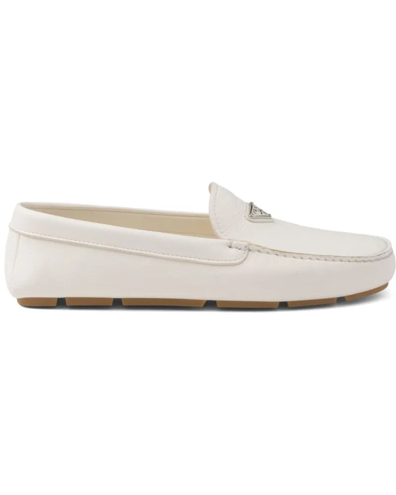 Prada Loafer mit Triangel-Logo - Weiß Weiß