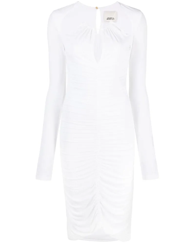 Isabel Marant Midikleid mit Spitzeneinsätzen - Weiß Weiß