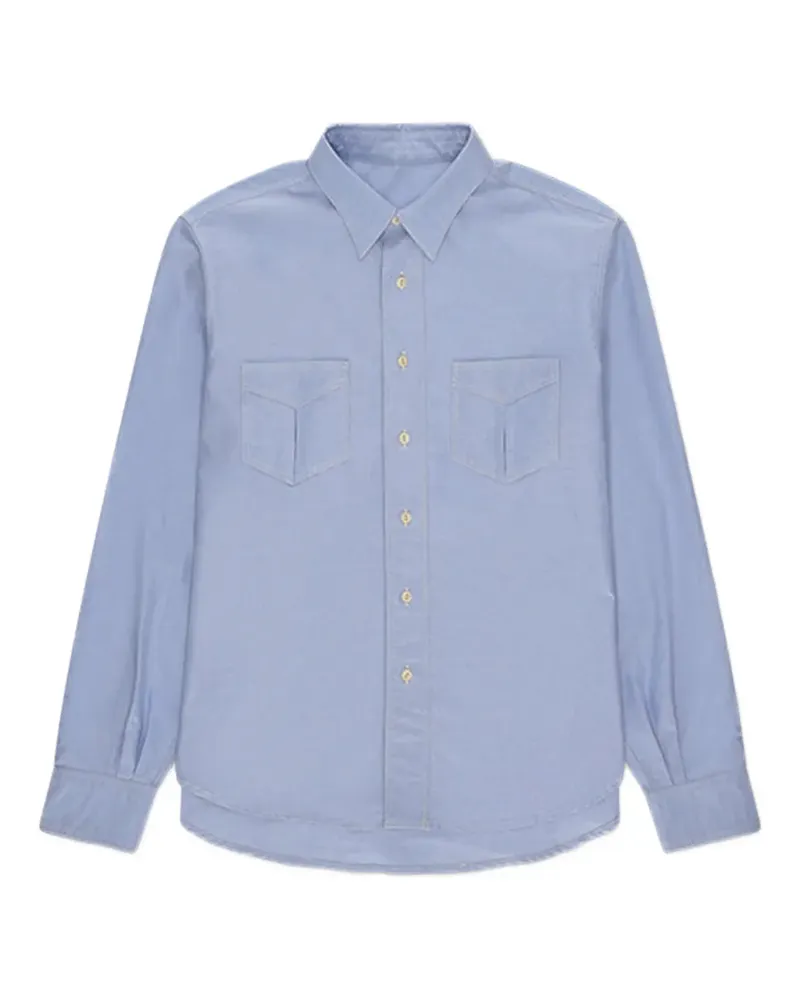 Fortela Osumi patch-pocket oxford shirt - Blau Blau