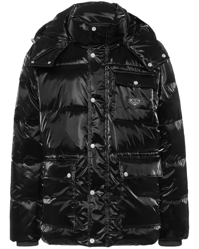 Philipp Plein Gefütterte Jacke - Schwarz Schwarz
