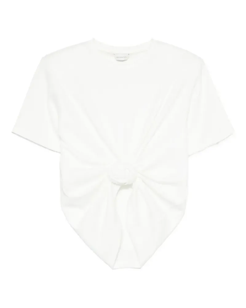 Magda Butrym knot-detail T-shirt - Weiß Weiß