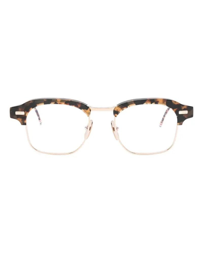 Thom Browne Eckige Brille in Schildpattoptik - Braun Braun