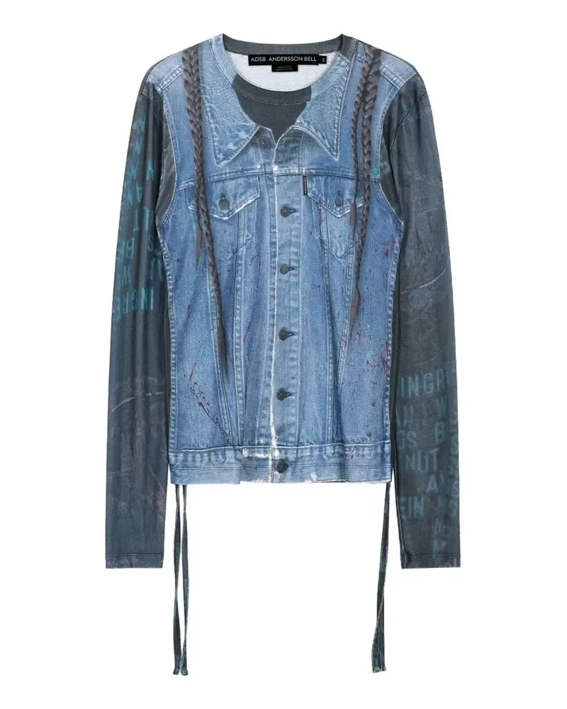 Andersson Bell trompe l'oeil long-sleeve T-shirt - Blau Blau