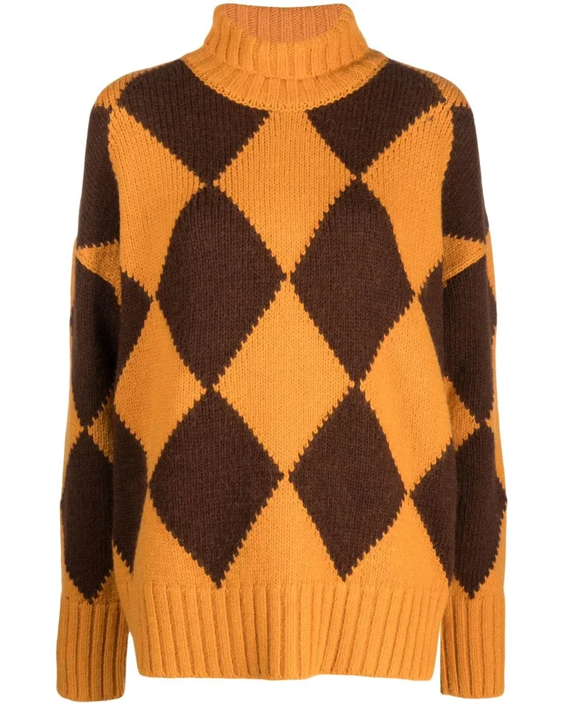 La DoubleJ Gestrickter Rollkragenpullover - Gelb Gelb