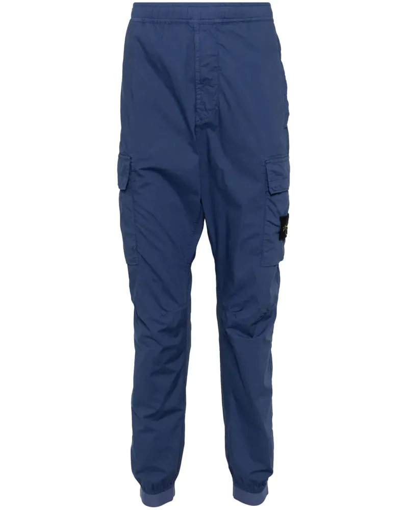 Stone Island Hose mit Kompass-Patch - Blau Blau
