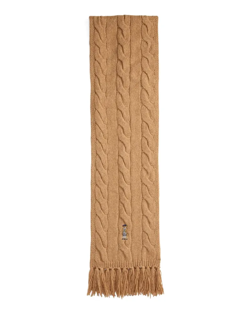 Ralph Lauren Schal mit Zopfmuster - Braun Braun