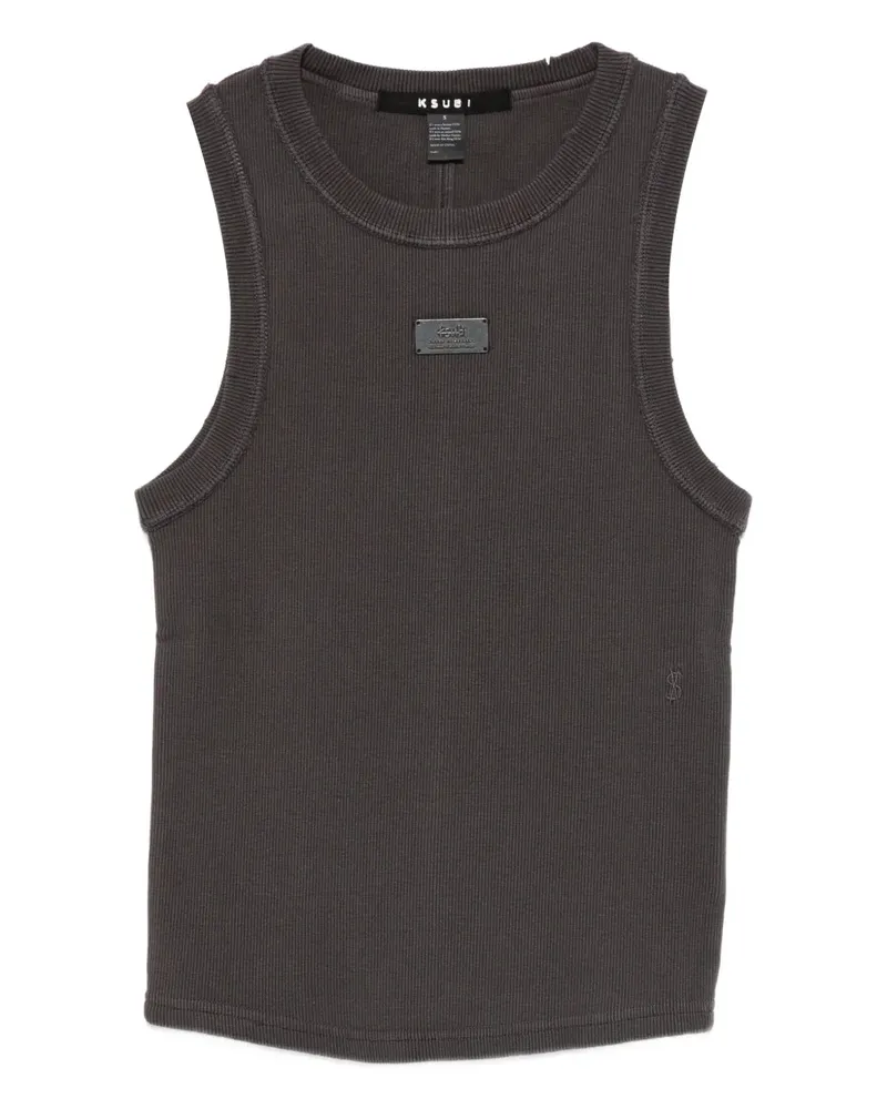 ksubi Tanktop mit Logo-Schild - Schwarz Schwarz