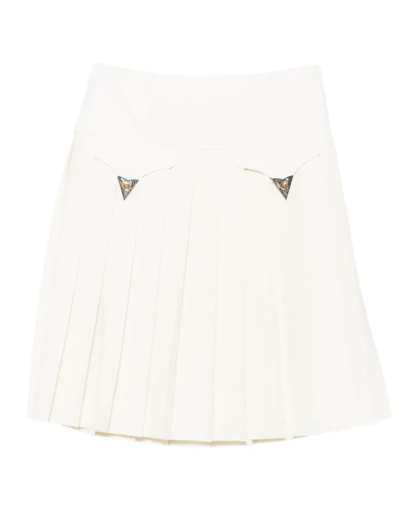 Versace Medusa-head pleated mini skirt - Nude Nude