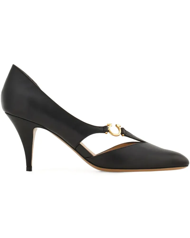 Ferragamo Gancini Pumps 70mm - Schwarz Schwarz