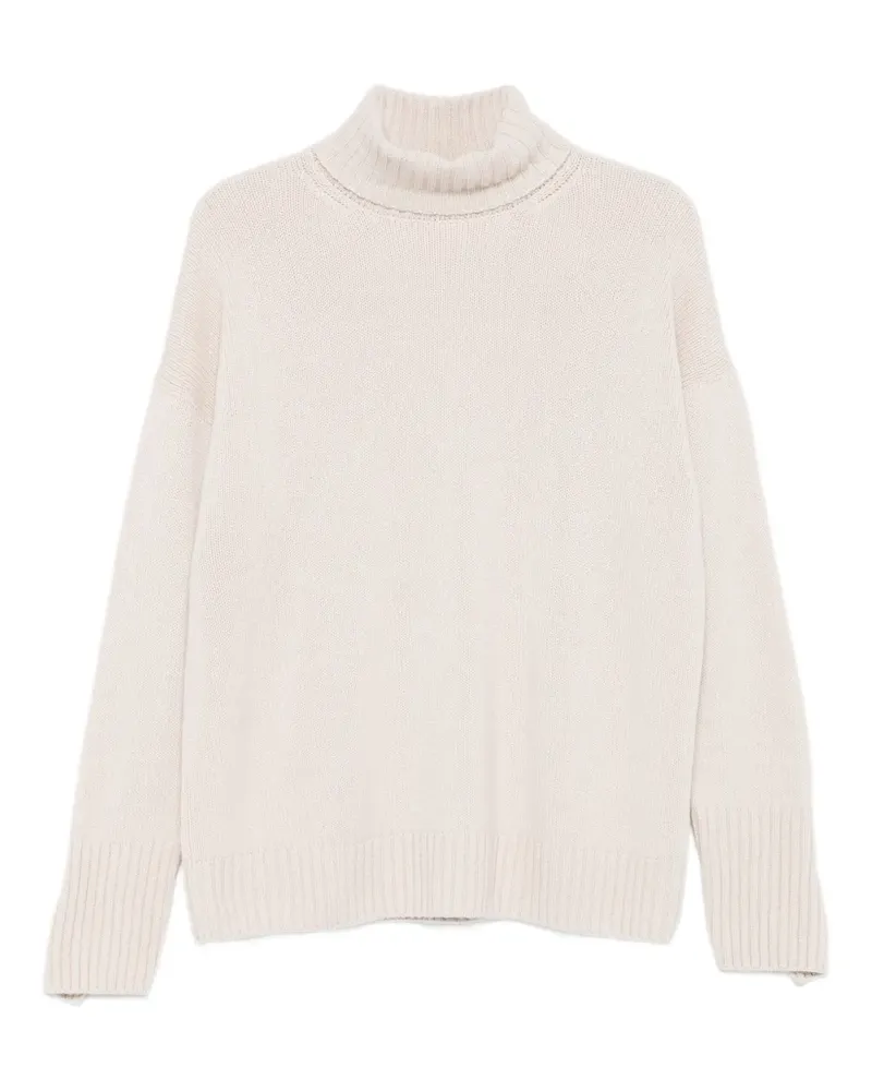 Iris von Arnim Gerippter Pullover mit Rollkragen - Nude Nude
