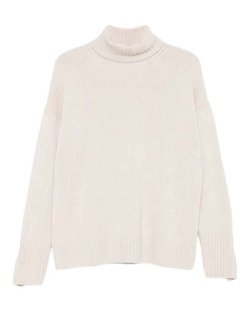 Iris von Arnim Gerippter Pullover mit Rollkragen - Nude Nude