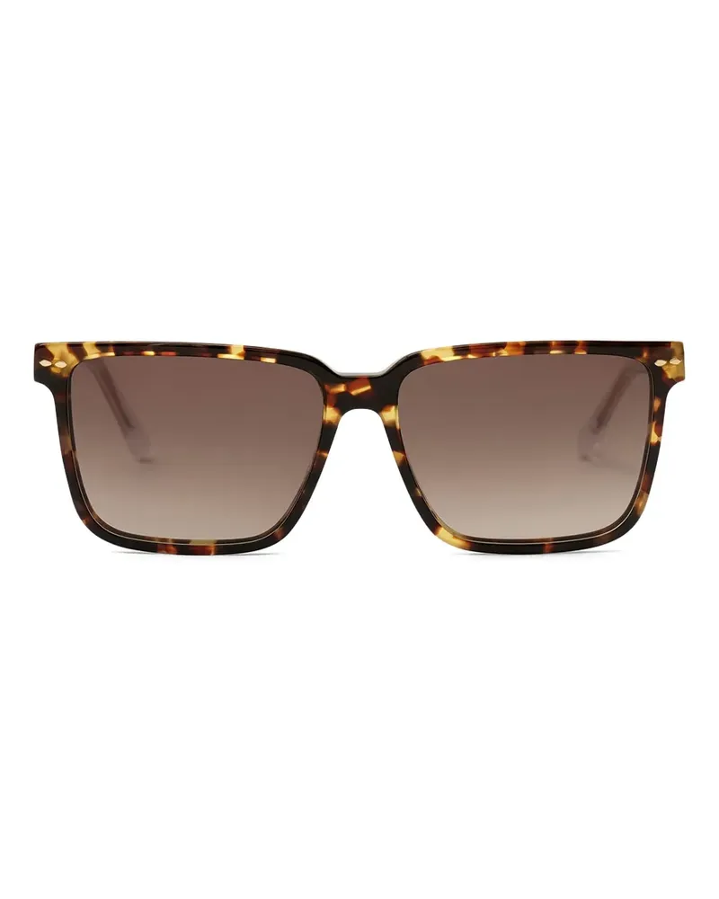 Isabel Marant Eckige Sonnenbrille in Schildpattoptik - Braun Braun