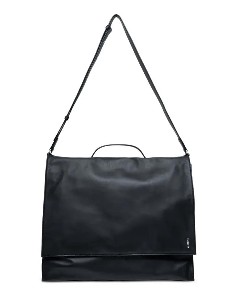 Jil Sander Kuriertasche aus Leder - Schwarz Schwarz