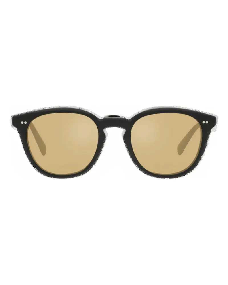 Oliver Peoples Runde Desmon Sonnenbrille - Schwarz Schwarz